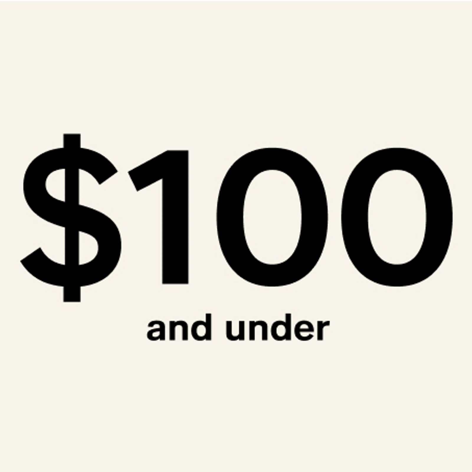 Under $100 