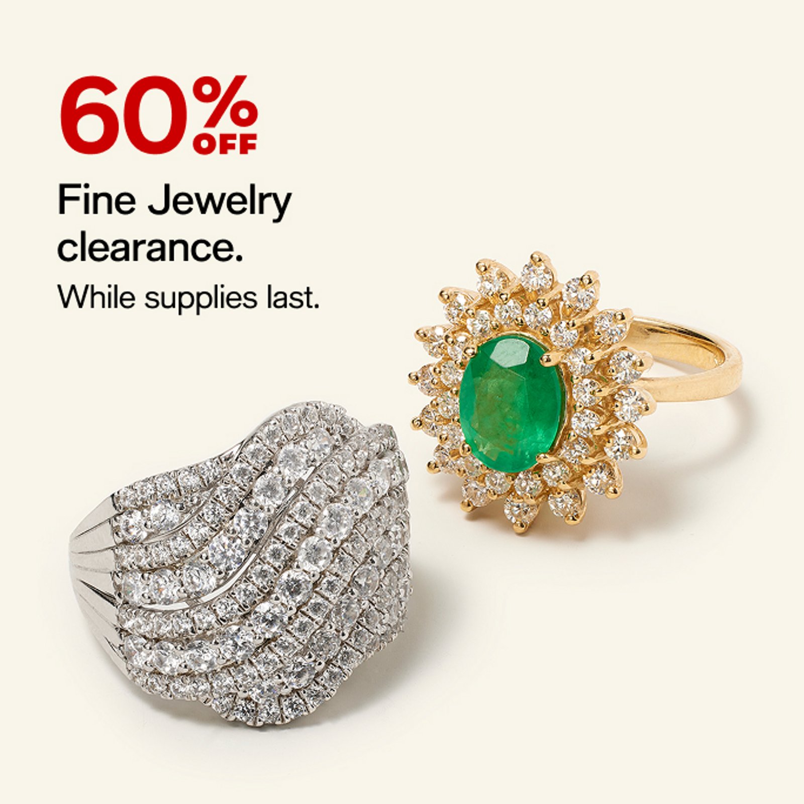 60% off Fine Jewlery