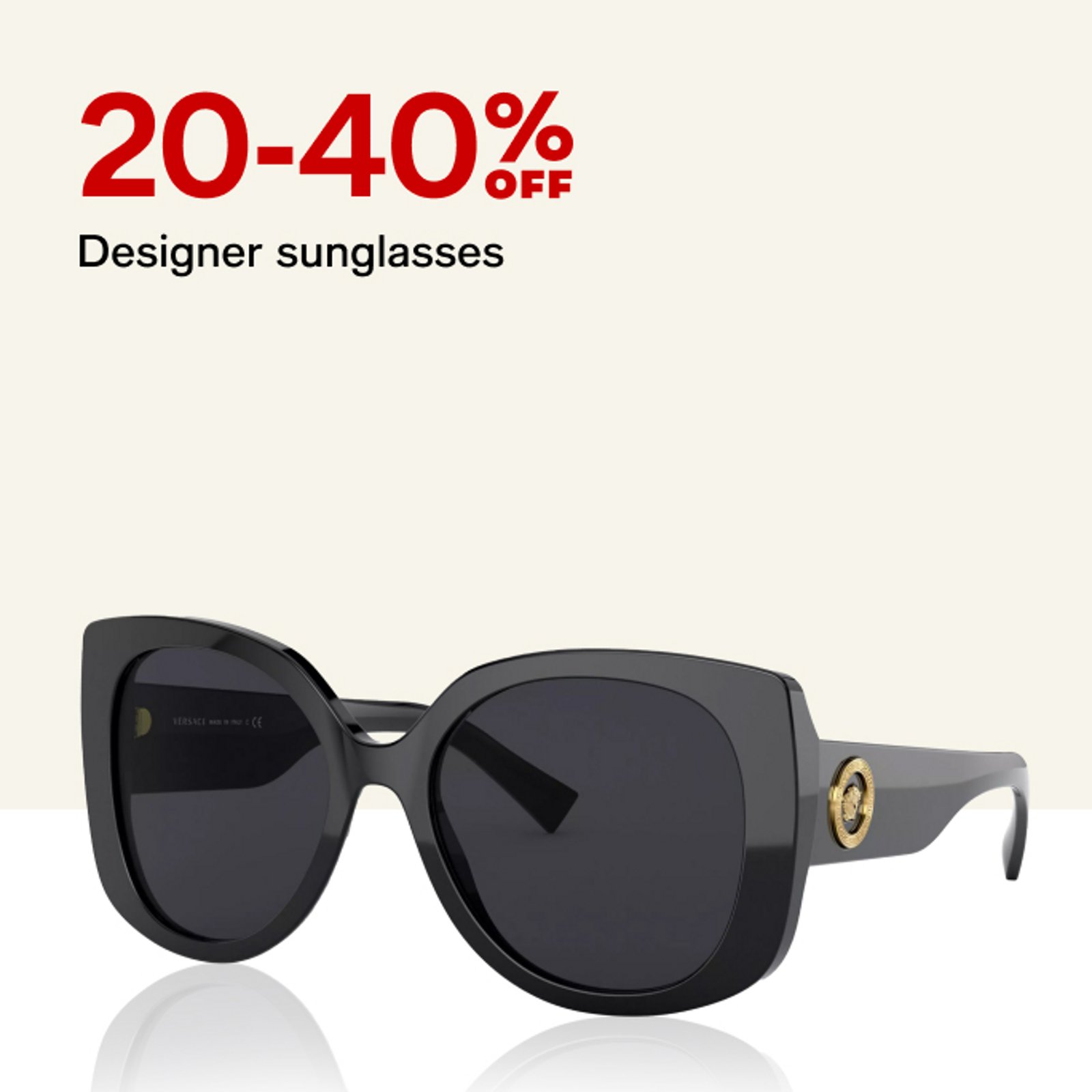 20-40% OFF Designer sunglasses