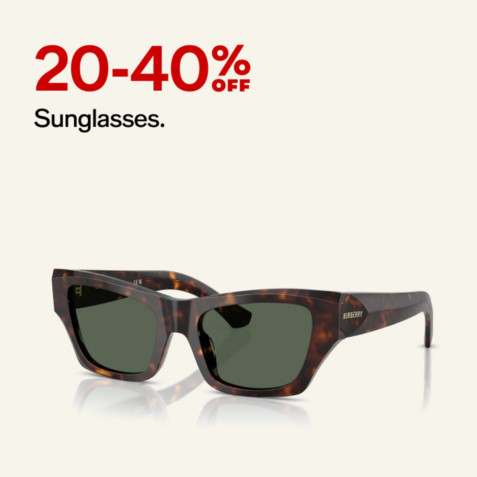 20-40% off Sunglasses